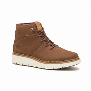 Botas Casual Caterpillar Chariot Plain Toe Mid Feminino Marrom | 705NCEOAX