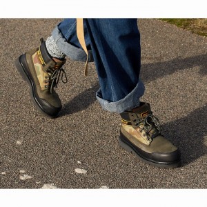 Botas Casual Caterpillar Nigel Cabourn Utah Feminino Verdes | 871JRANTU