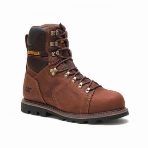 Botas Impermeáveis Caterpillar Alaska 2.0 8'' Thinsulate™ Steel Toe Masculino Marrom | 209GPZUJM