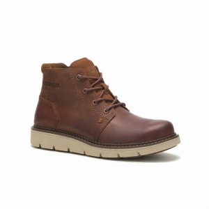 Botas Impermeáveis Caterpillar Covert Mid Masculino Bordeaux | 203OAURDN