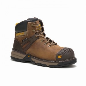 Botas Impermeáveis Caterpillar Excavator Superlite Carbon Composite Toe Masculino Marrom | 301YRJZLP