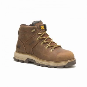 Botas Impermeáveis Caterpillar Exposition Hiker Alloy Toe Masculino Marrom | 289SOCDTB