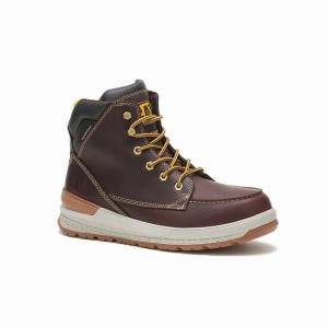 Botas Impermeáveis Caterpillar Impact Masculino Marrom | 672JRUQNT