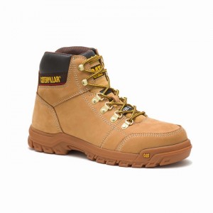 Botas de Trabalho Caterpillar Outline Steel Toe Masculino Marrom | 608OIHGAT