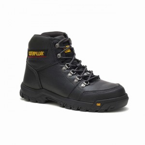 Botas de Trabalho Caterpillar Outline Steel Toe Masculino Pretas | 614JSKNGF