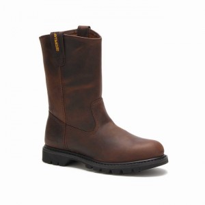 Botas de Trabalho Caterpillar Revolver Masculino Bordeaux | 413RMWPCF