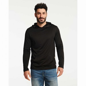 Moletom com Capuz Caterpillar Coolmax Lightweight Pullover Masculino Pretas | 467UEGRST