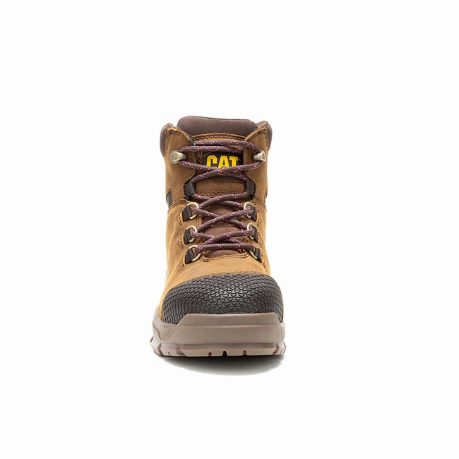 Botas Impermeáveis Caterpillar Accomplice X Steel Toe Feminino Marrom | 160SKJUIC