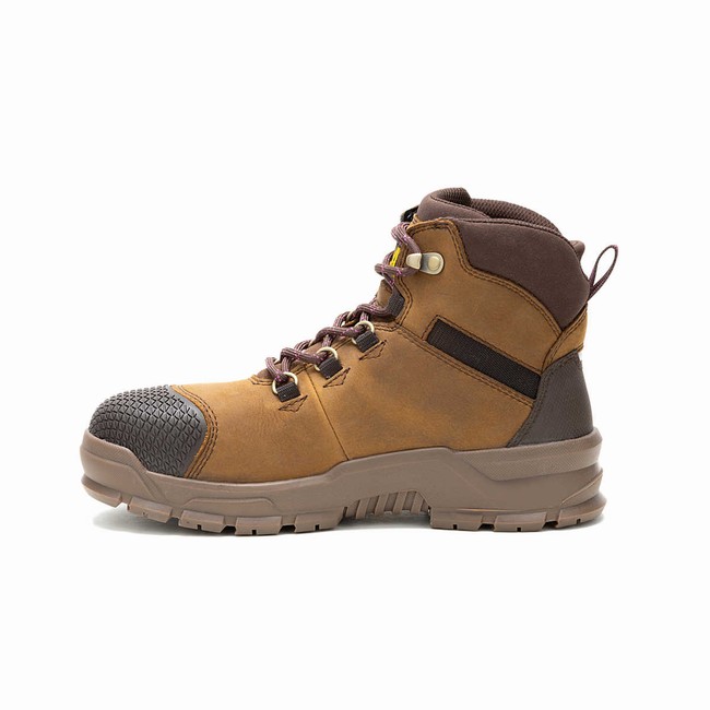 Botas Impermeáveis Caterpillar Accomplice X Steel Toe Feminino Marrom | 160SKJUIC