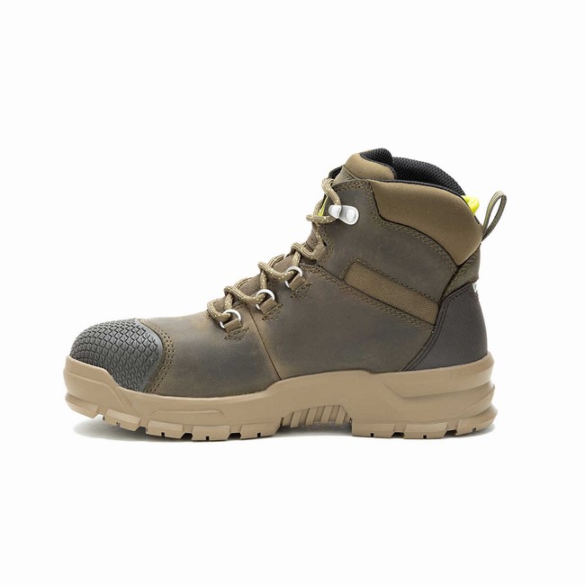 Botas Impermeáveis Caterpillar Accomplice X Steel Toe Feminino Verde Oliva | 539FHLETC