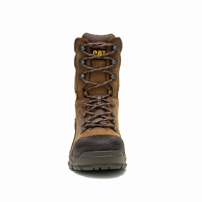 Botas Impermeáveis Caterpillar Accomplice X 8'' Steel Toe Masculino Marrom | 096GONQZF