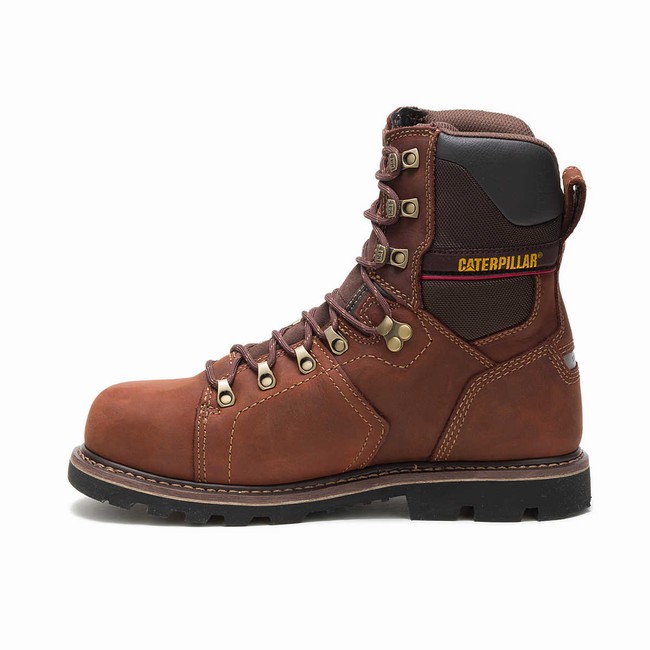 Botas Impermeáveis Caterpillar Alaska 2.0 8'' Thinsulate™ Steel Toe Masculino Marrom | 209GPZUJM