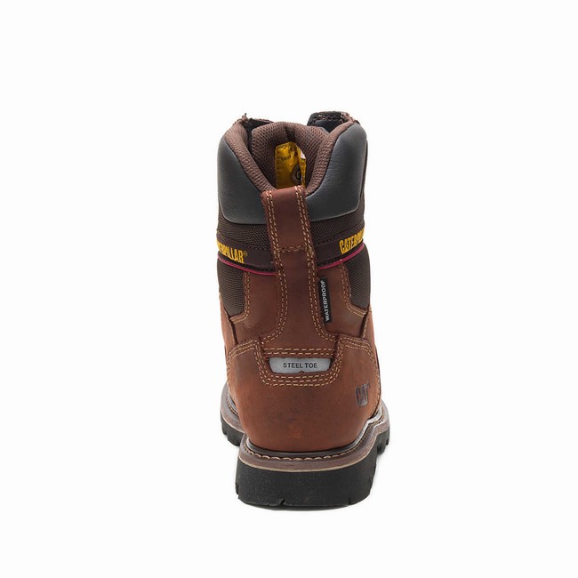 Botas Impermeáveis Caterpillar Alaska 2.0 8'' Thinsulate™ Steel Toe Masculino Marrom | 209GPZUJM