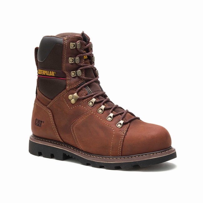 Botas Impermeáveis Caterpillar Alaska 2.0 8\'\' Thinsulate™ Steel Toe Masculino Marrom | 209GPZUJM