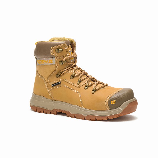 Botas Impermeáveis Caterpillar Diagnostic 2.0 Steel Biqueira Masculino Marrom | 341ZDPHOM