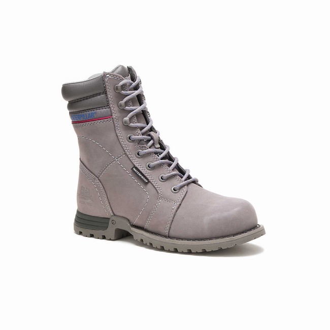 Botas Impermeáveis Caterpillar Echo Steel Toe Feminino Cinzentas | 147RLQDWZ