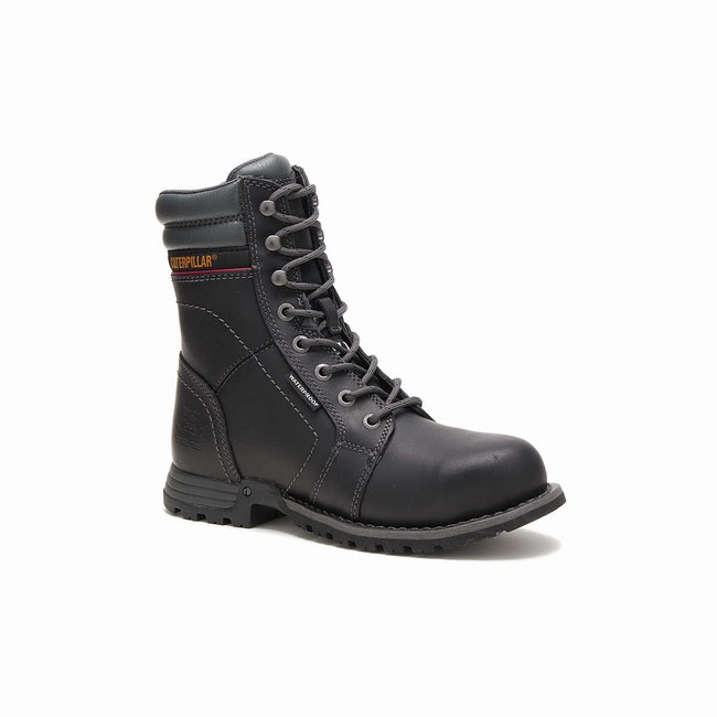 Botas Impermeáveis Caterpillar Echo Steel Toe Feminino Pretas | 023DJQONB