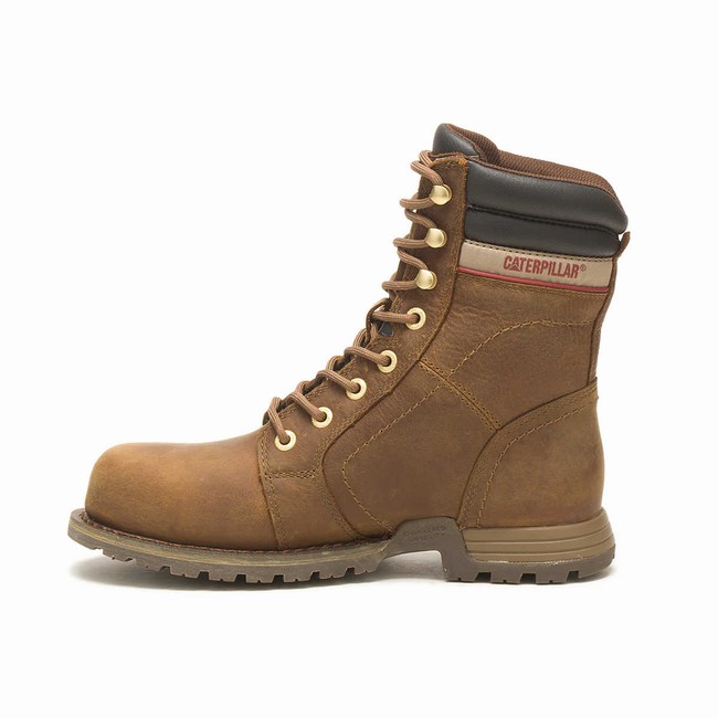 Botas Impermeáveis Caterpillar Echo Steel Toe Feminino Marrom | 753TGHQLR