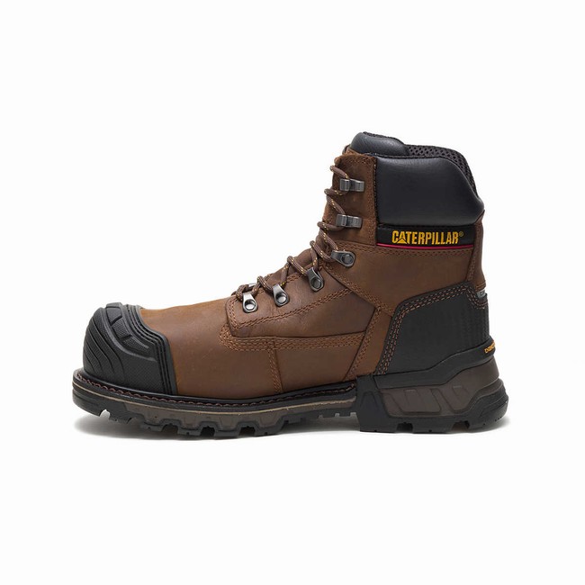 Botas Impermeáveis Caterpillar Excavator XL 6'' Composite Toe Masculino Marrom | 835NCBKXO