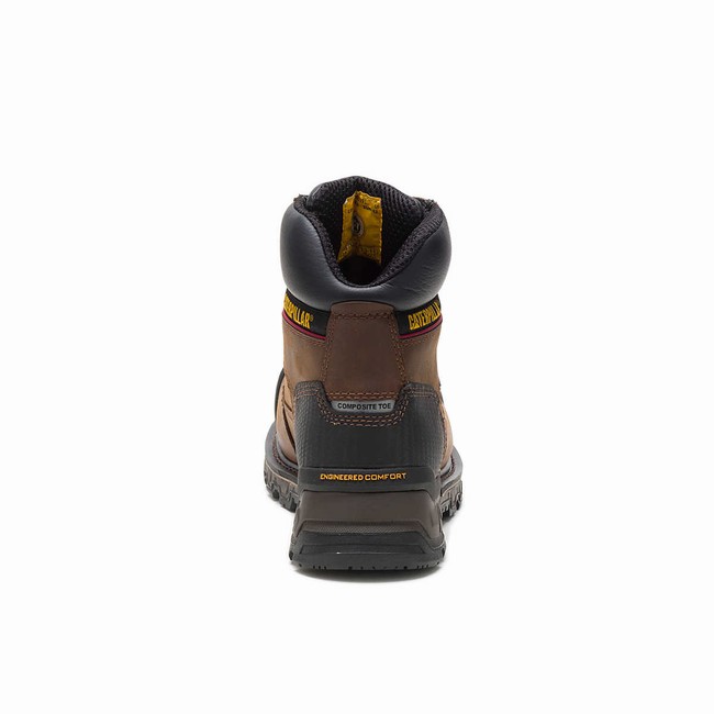 Botas Impermeáveis Caterpillar Excavator XL 6'' Composite Toe Masculino Marrom | 835NCBKXO