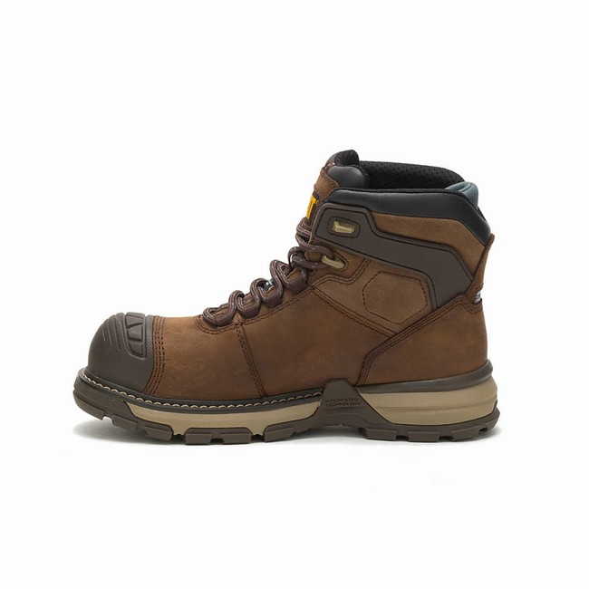 Botas Impermeáveis Caterpillar Excavator Superlite Thinsulate™ Carbon Composite Toe Feminino Marrom | 672NFEIMX