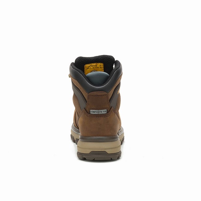 Botas Impermeáveis Caterpillar Excavator Superlite Thinsulate™ Carbon Composite Toe Feminino Marrom | 672NFEIMX