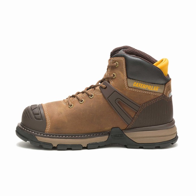 Botas Impermeáveis Caterpillar Excavator Superlite Soft Toe Masculino Marrom | 925PTMDKZ