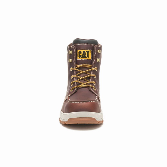 Botas Impermeáveis Caterpillar Impact Carbon Composite Toe Masculino Marrom | 781JCKDHO