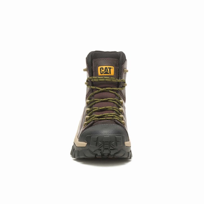 Botas Impermeáveis Caterpillar Invader Hiker Composite Toe Masculino Marrom | 873XNAJPH