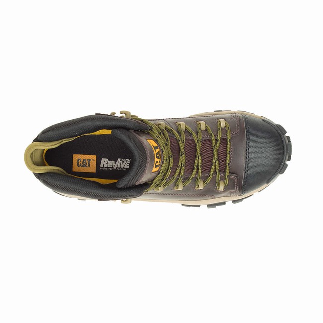 Botas Impermeáveis Caterpillar Invader Hiker Composite Toe Masculino Marrom | 873XNAJPH