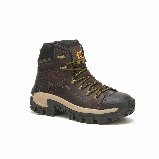 Botas Impermeáveis Caterpillar Invader Hiker Composite Toe Masculino Marrom | 873XNAJPH