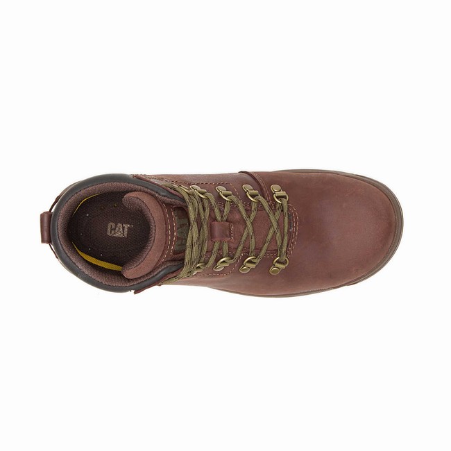 Botas Impermeáveis Caterpillar Mae Steel Toe Feminino Bordeaux | 745XMCLJQ