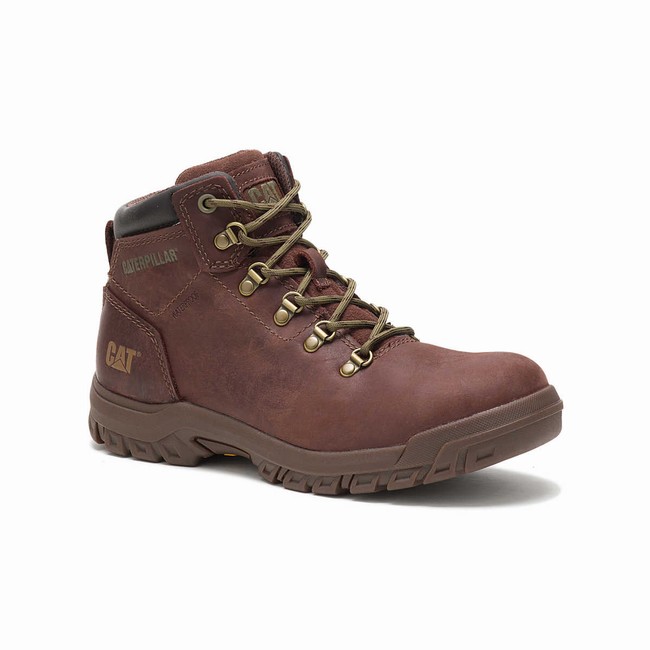 Botas Impermeáveis Caterpillar Mae Steel Toe Feminino Bordeaux | 745XMCLJQ