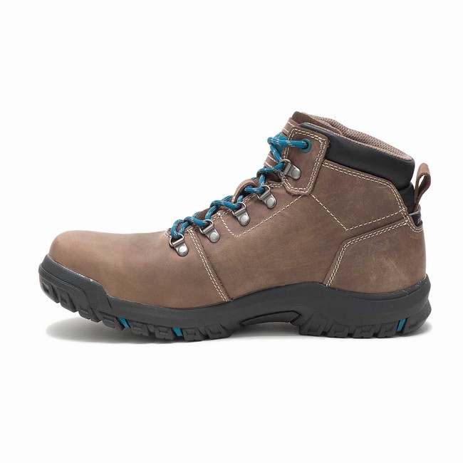 Botas Impermeáveis Caterpillar Mae Steel Toe Feminino Marrom | 713SQIXCK