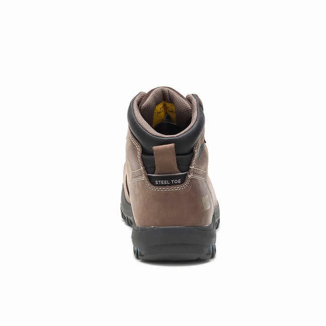 Botas Impermeáveis Caterpillar Mae Steel Toe Feminino Marrom | 713SQIXCK