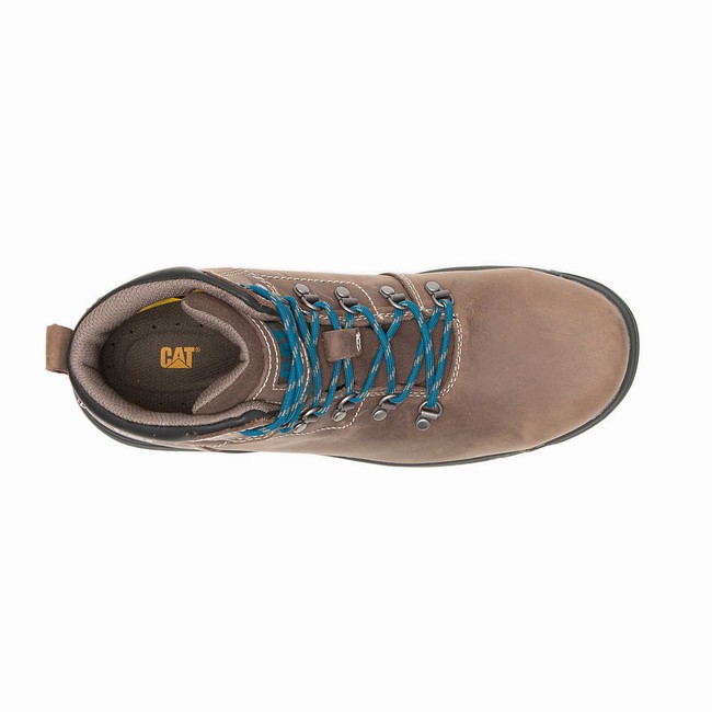 Botas Impermeáveis Caterpillar Mae Steel Toe Feminino Marrom | 713SQIXCK