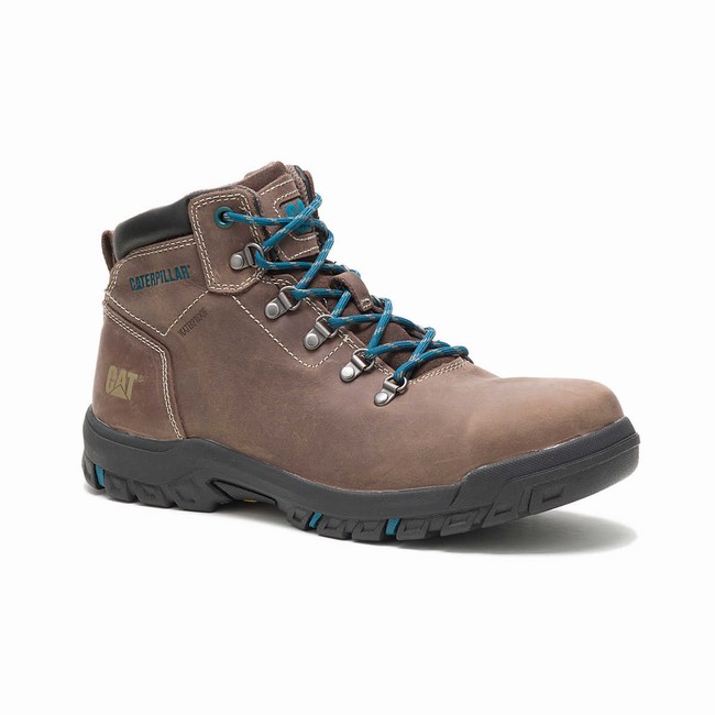 Botas Impermeáveis Caterpillar Mae Steel Toe Feminino Marrom | 713SQIXCK