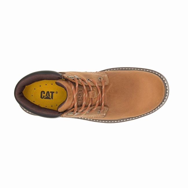 Botas Impermeáveis Caterpillar Outbase Masculino Marrom | 593UVCOTD