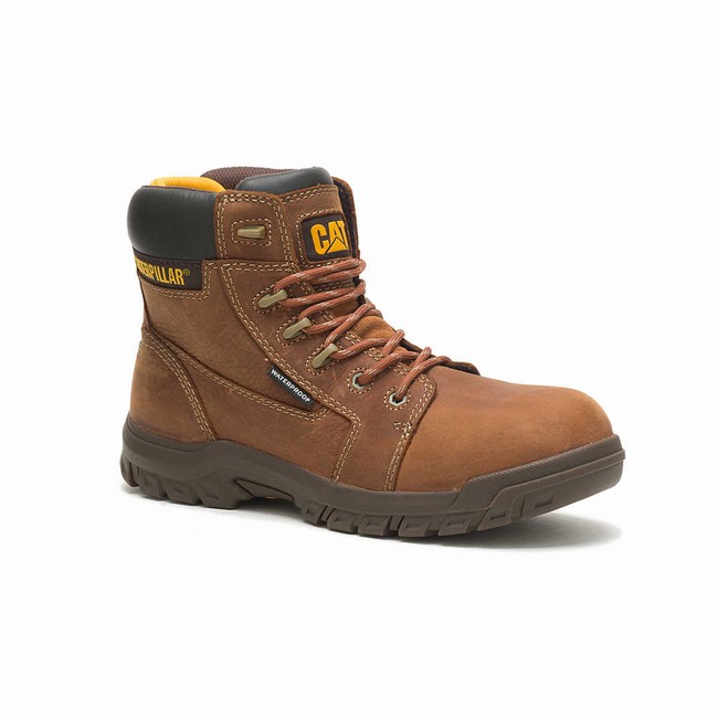 Botas Impermeáveis Caterpillar Resorption Composite Toe Feminino Marrom | 623TMOUWZ