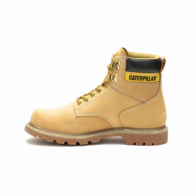 Botas Impermeáveis Caterpillar Second Shift Masculino Marrom | 405SQCLYA