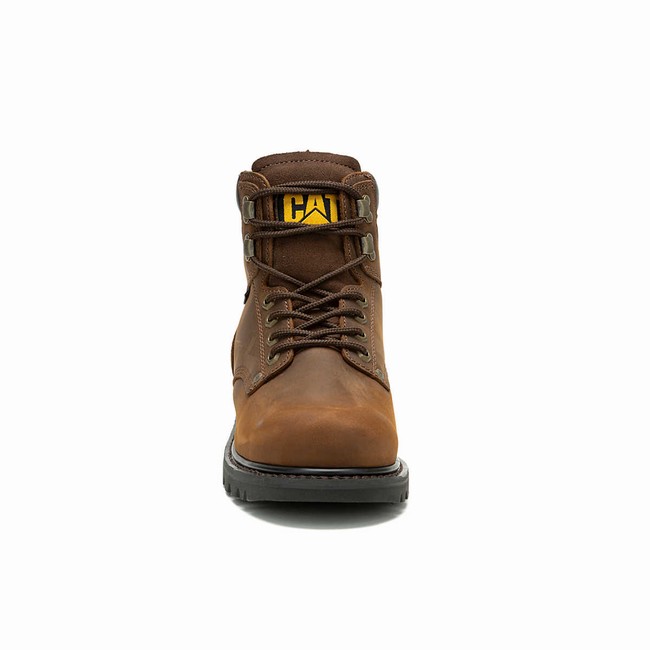 Botas Impermeáveis Caterpillar Second Shift Masculino Marrom | 614ROCQNP