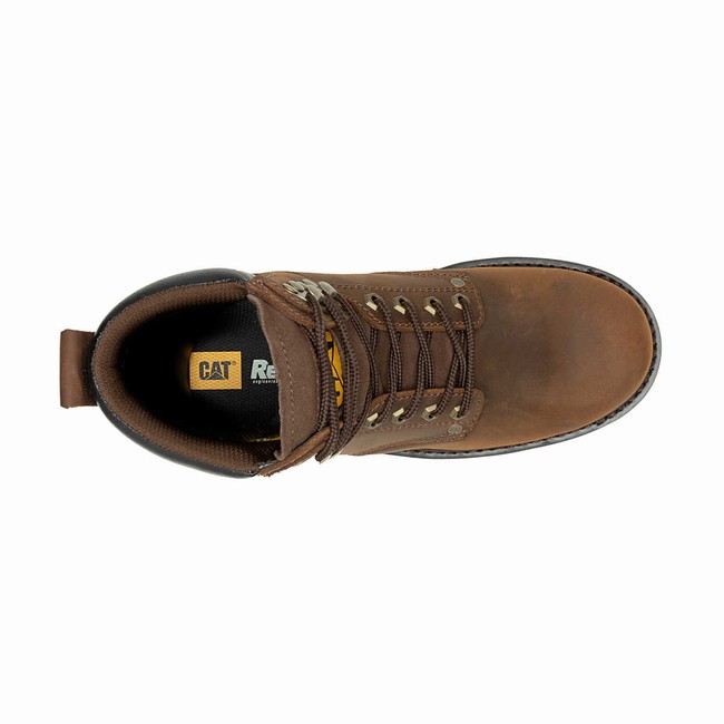 Botas Impermeáveis Caterpillar Second Shift Masculino Marrom | 614ROCQNP