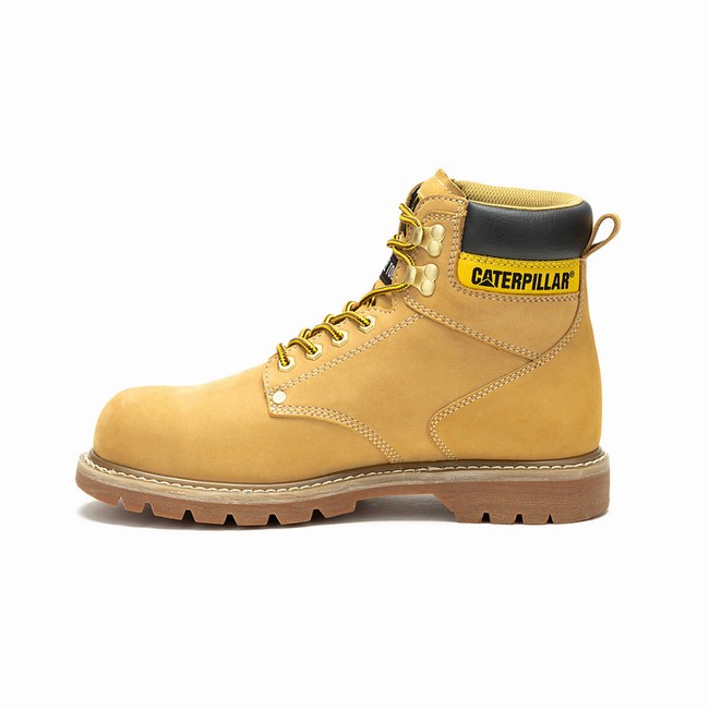 Botas Impermeáveis Caterpillar Second Shift Steel Toe Masculino Marrom | 067EJDUCW