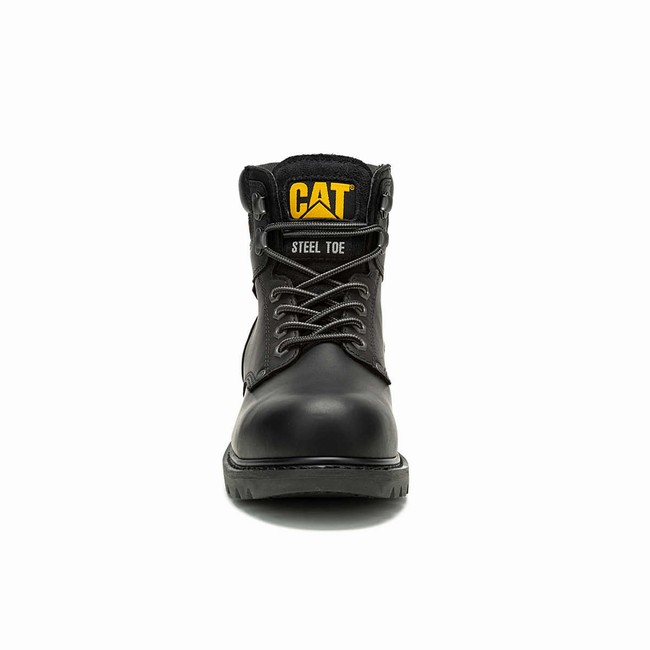 Botas Impermeáveis Caterpillar Second Shift Steel Toe Masculino Pretas | 724MREGNJ