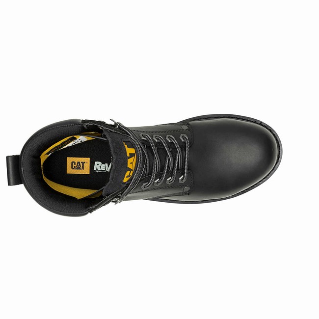 Botas Impermeáveis Caterpillar Second Shift Steel Toe Masculino Pretas | 724MREGNJ