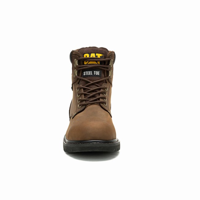 Botas Impermeáveis Caterpillar Second Shift Steel Toe Masculino Marrom | 603VPFZMT