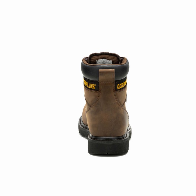 Botas Impermeáveis Caterpillar Second Shift Steel Toe Masculino Marrom | 603VPFZMT