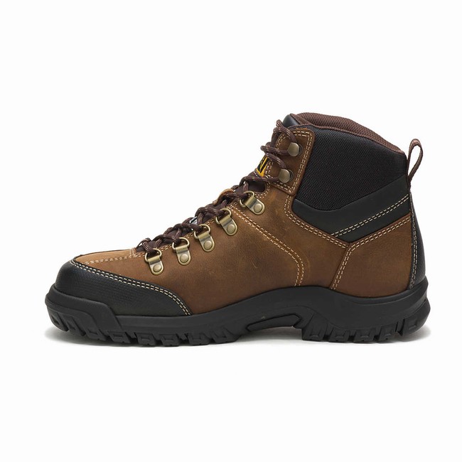 Botas Impermeáveis Caterpillar Threshold Steel Toe Masculino Marrom | 186VUDYQW