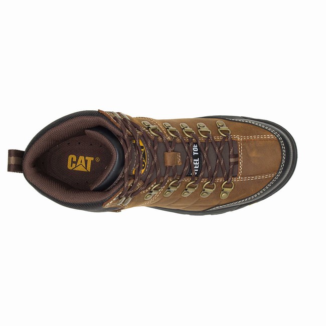 Botas Impermeáveis Caterpillar Threshold Steel Toe Masculino Marrom | 186VUDYQW