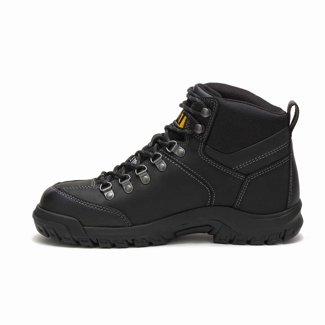 Botas Impermeáveis Caterpillar Threshold Steel Toe Masculino Pretas | 768ASJGDU